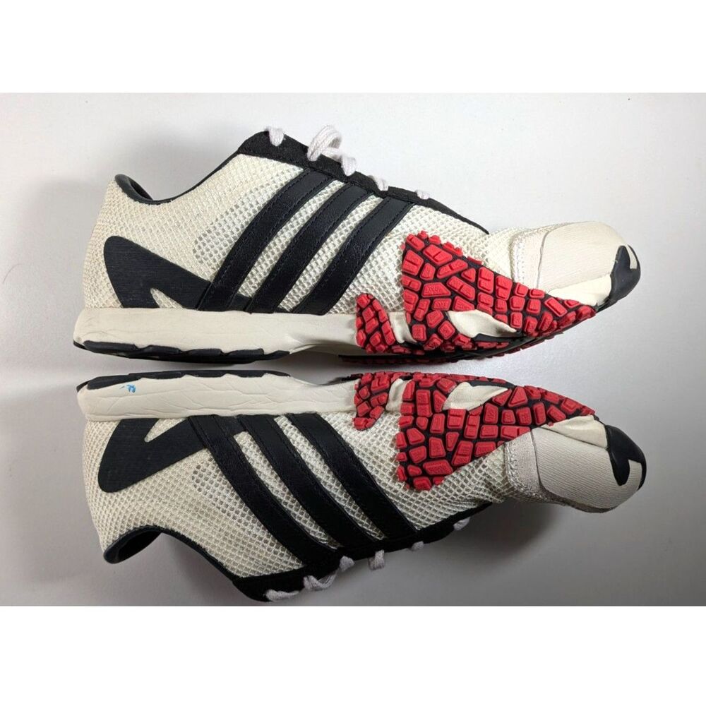 Adidas Y-3 Mens US 6.5 Sneakers Cream Black Red Mesh Shoes | FZ4330